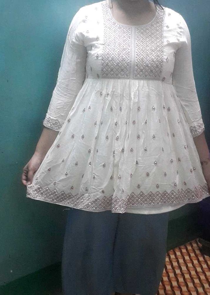 Sharara And Frock With Dupatta
