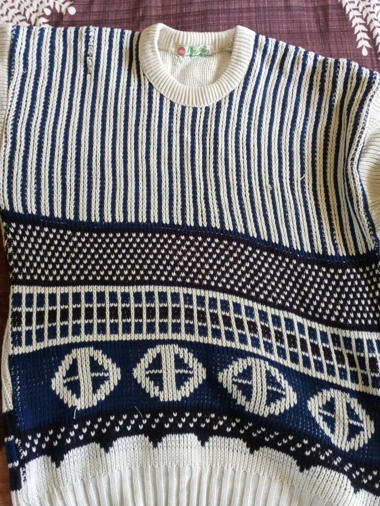 Patterned Knit Sweater