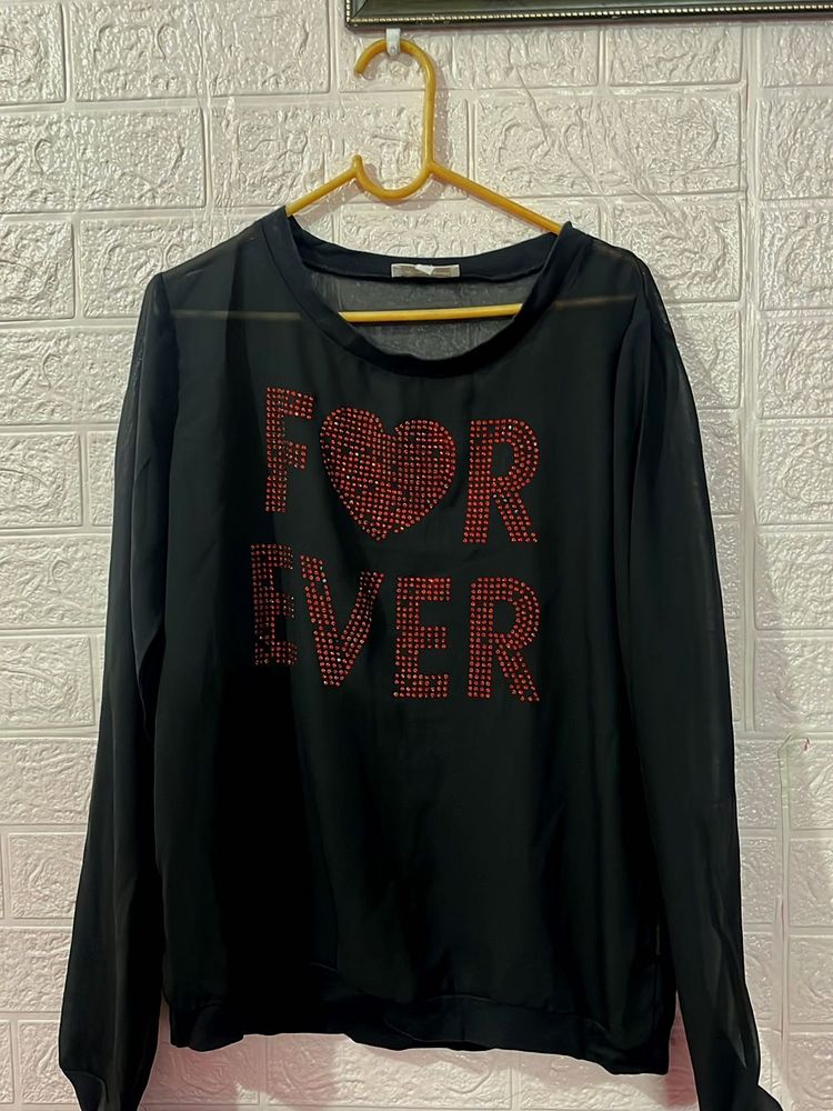 Forever Graphic Long Sleeve Top