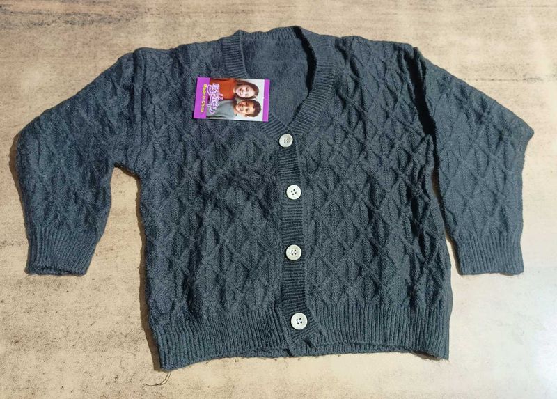 Gray Knit Cardigan