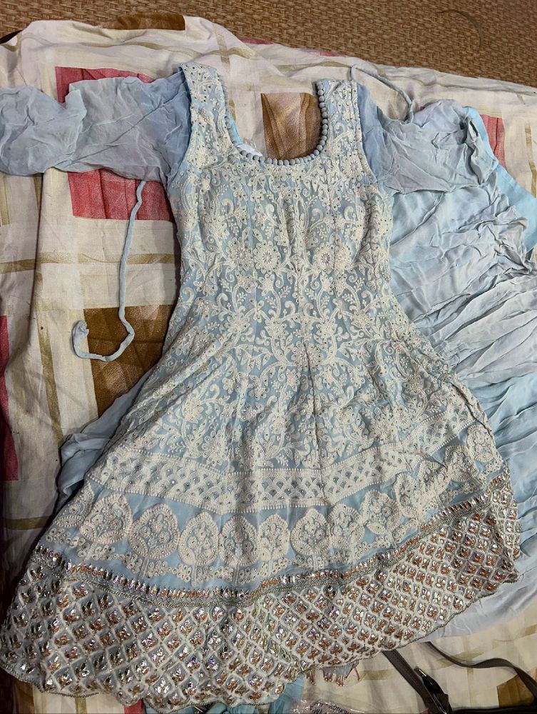 Shara And Frock With Dupatta Party Wear Dress