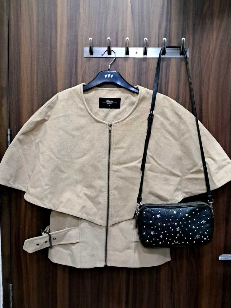 Dressberry Brand New Butterfly Cape Wool Jacket