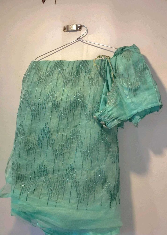 Sea Green saree
