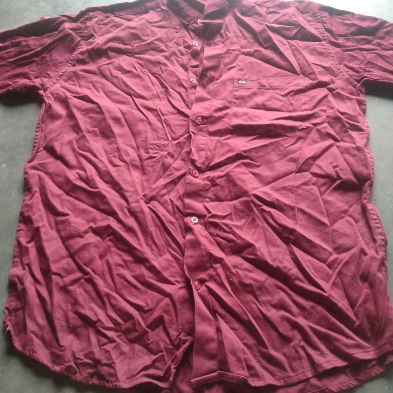 Burgundy Casual Shirt