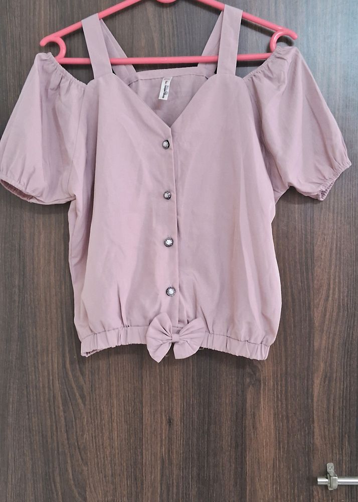 Pink Off Shoulder Top