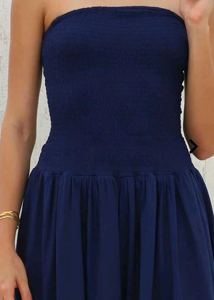 Navy Blue Sleeveless Dress