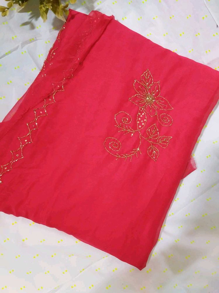 unstitched blouse Embroidered Dupatta