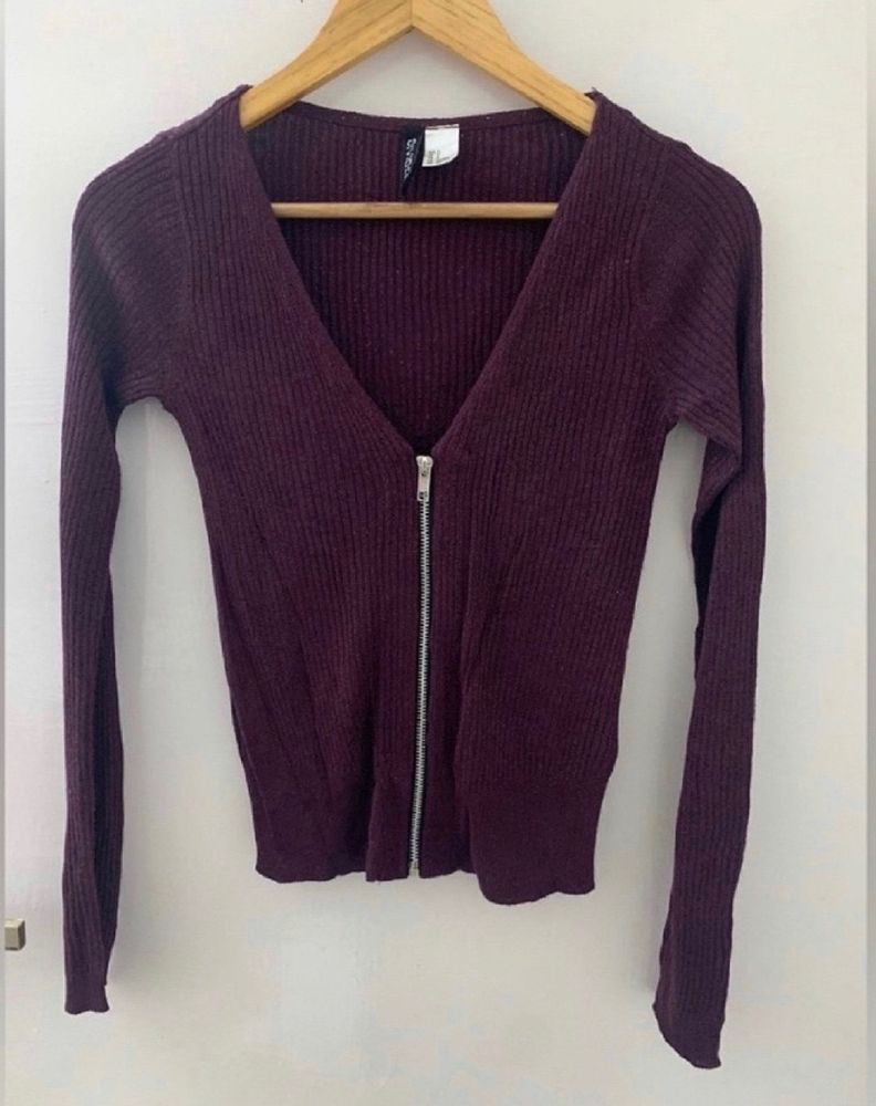 H&amp;M Purple Shimmer Top