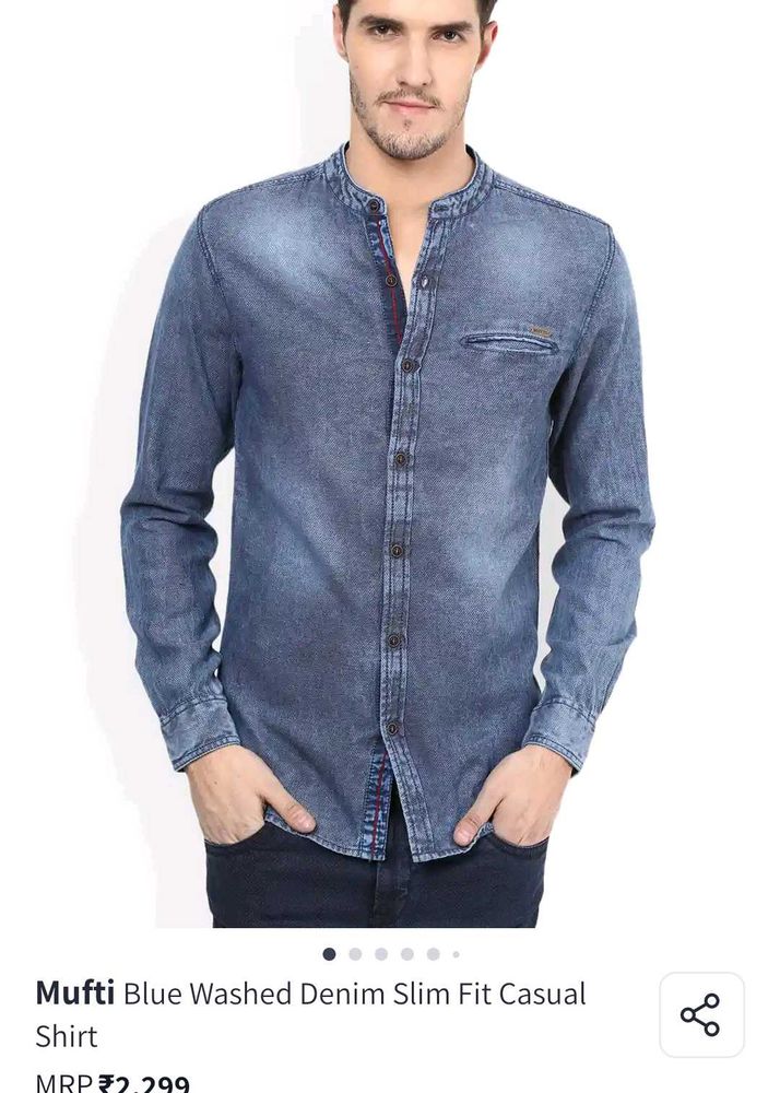 Branded Men&#39;s Denim Shirt
