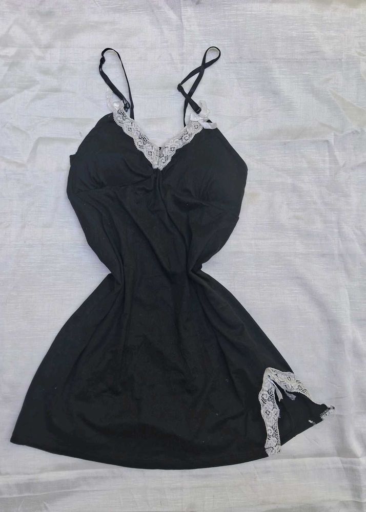 Y2k Lace Trim Slip Dress
