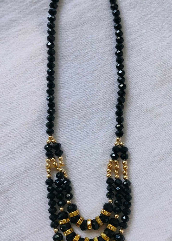 Beaded Black Necklace
