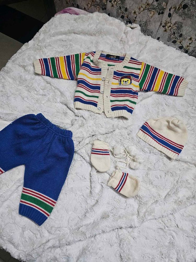 Adorable Baby Knit Outfit Set
