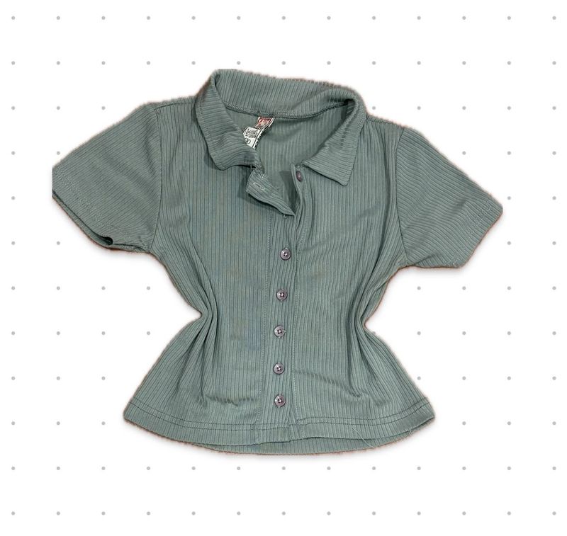 grey casual korean top