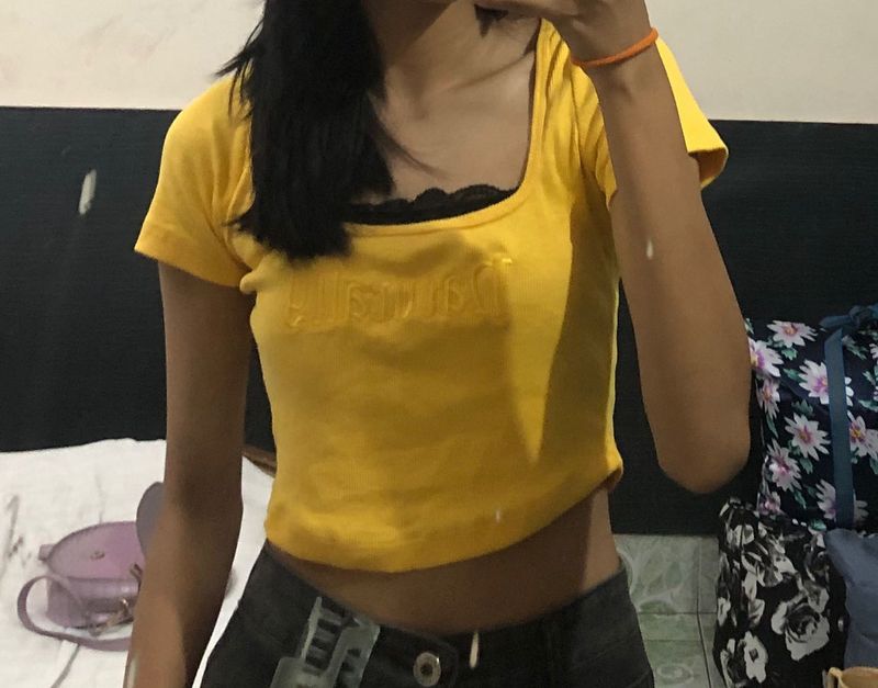 Yellow Crop Top