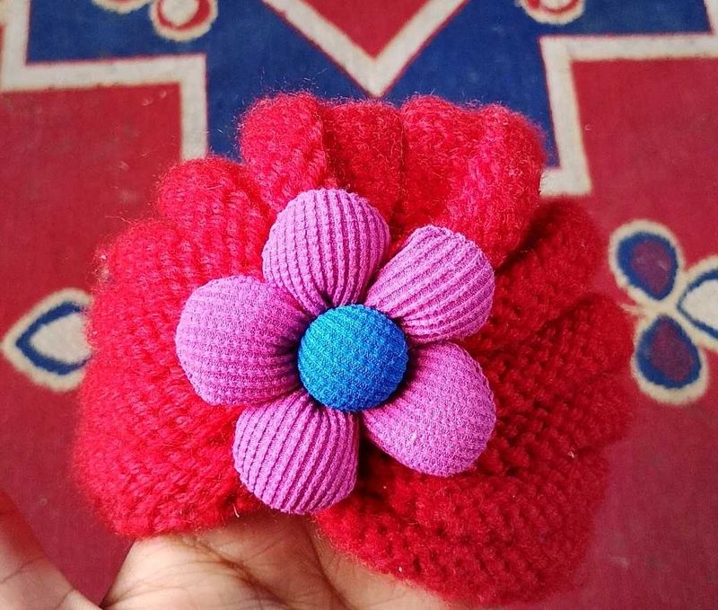 Handmade Knitted Flower Hair Accessory