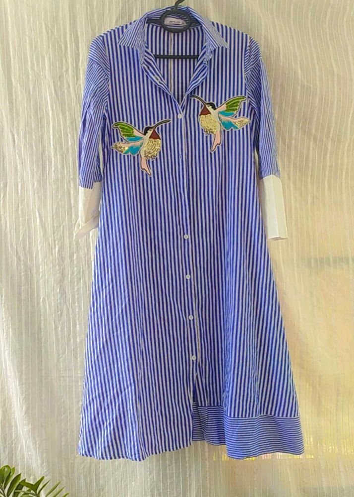 Striped Shirt Dress