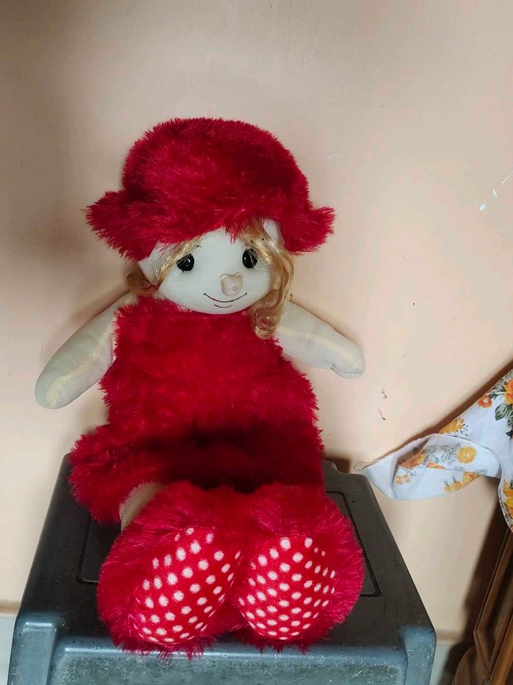 Cute Red Plush Doll