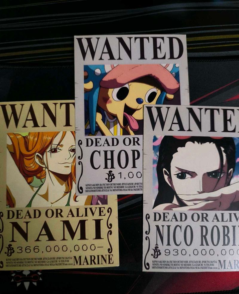 One Piece Wanted Posters, Nami, Robin, Chopper