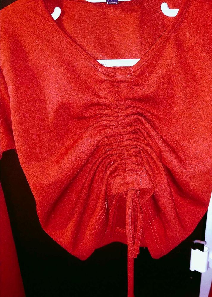 A Marron Crop Top