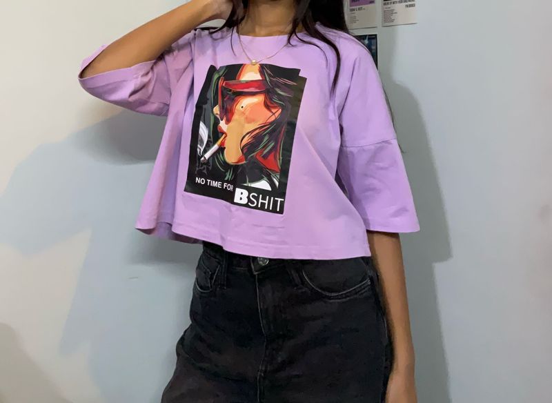 Oversized Crop T-shirt