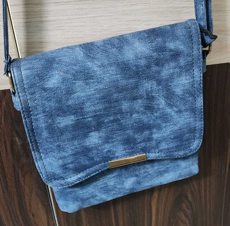 Jeans Color Sling Bag Never Used