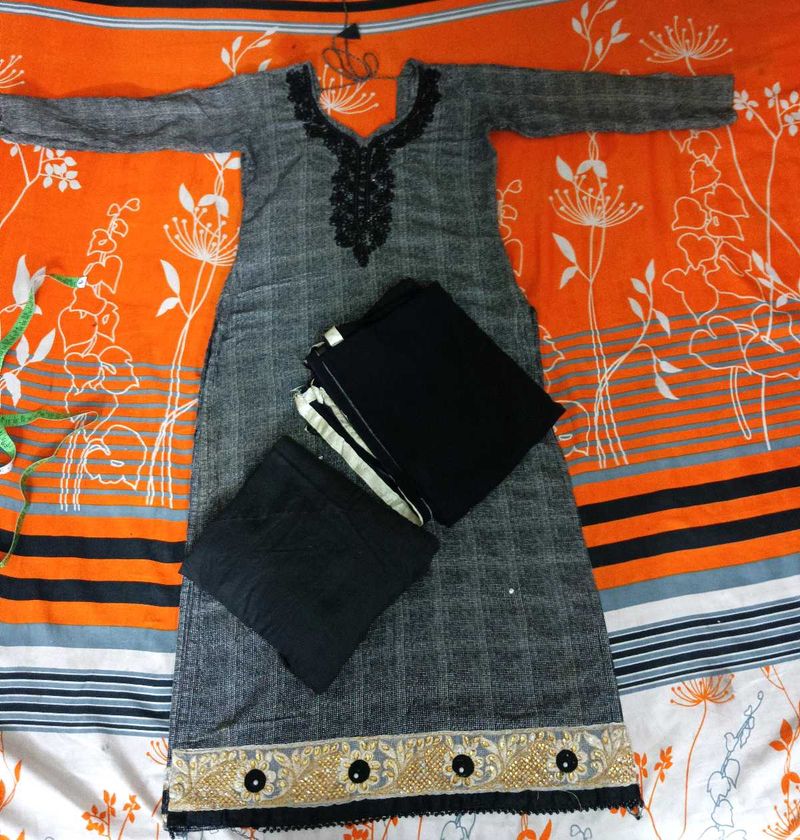 churidar kurti dupatta set for women