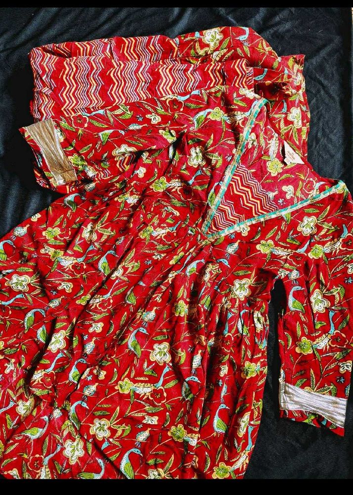 Anouk Pure Cotton Kurti Sharara Set
