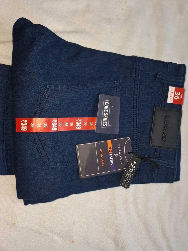 No Fuss Slim Fit Jeans - Size 36 Men