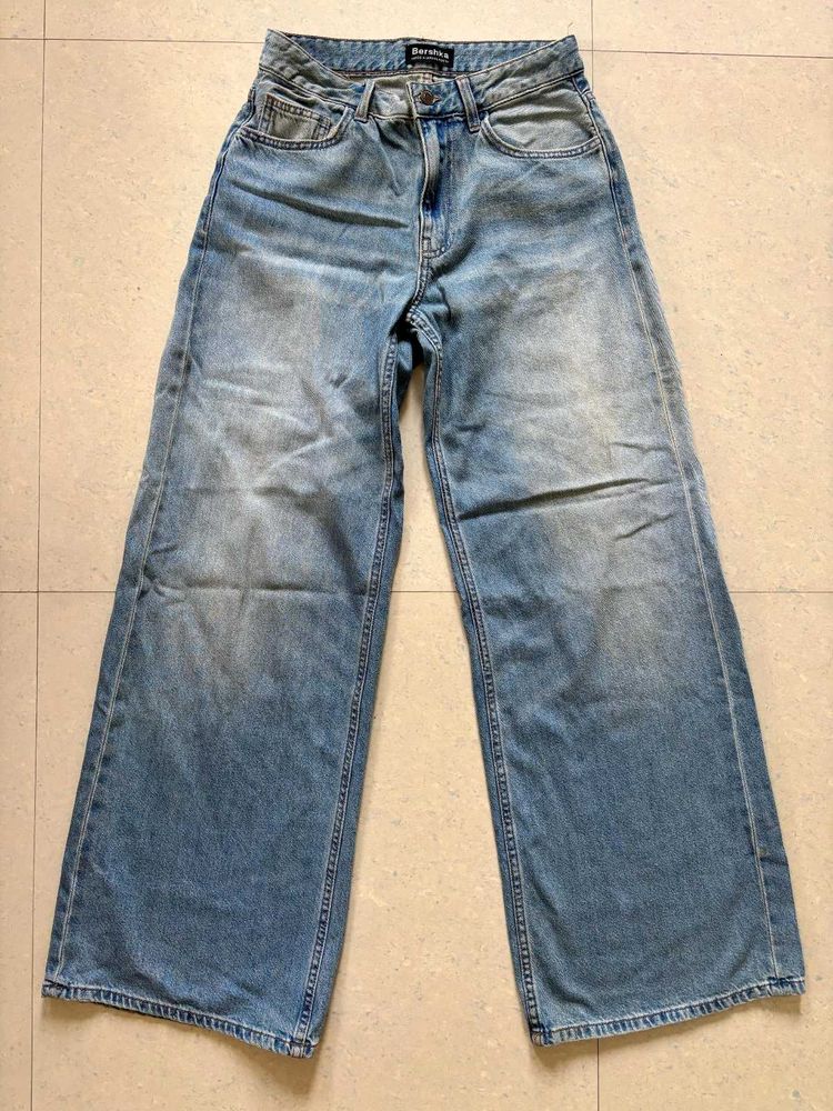 Wide Leg BERSHKA JEANS FOR BOTH women And Men