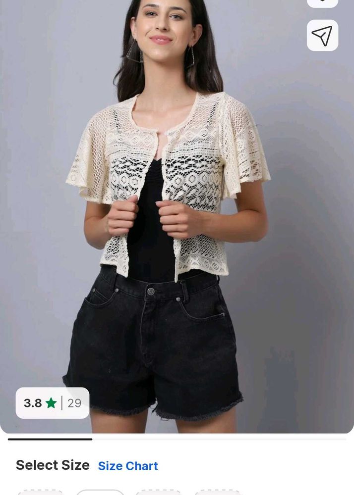 Crochet Shrug with Flared Sleeves