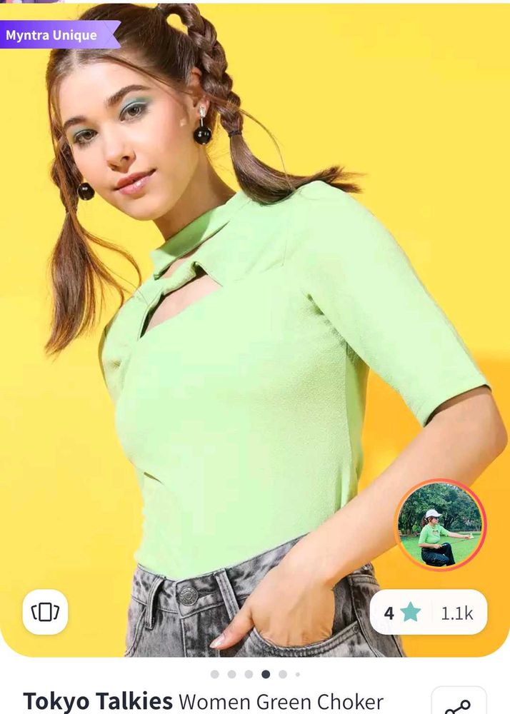 Green Choker Top