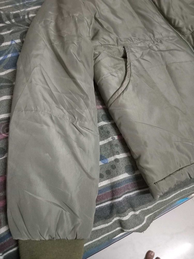 Khaki Puffer Jacket
