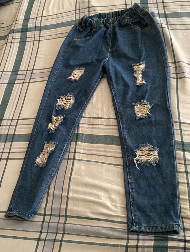 Ripped Blue Denim