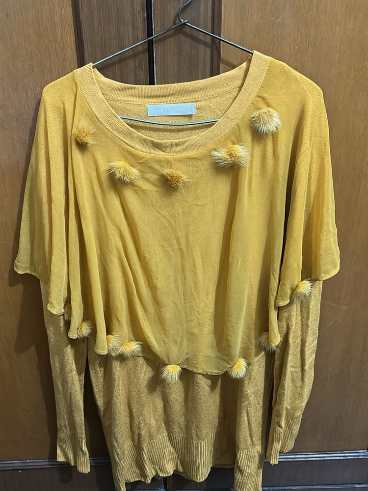 Yellow layered Top
