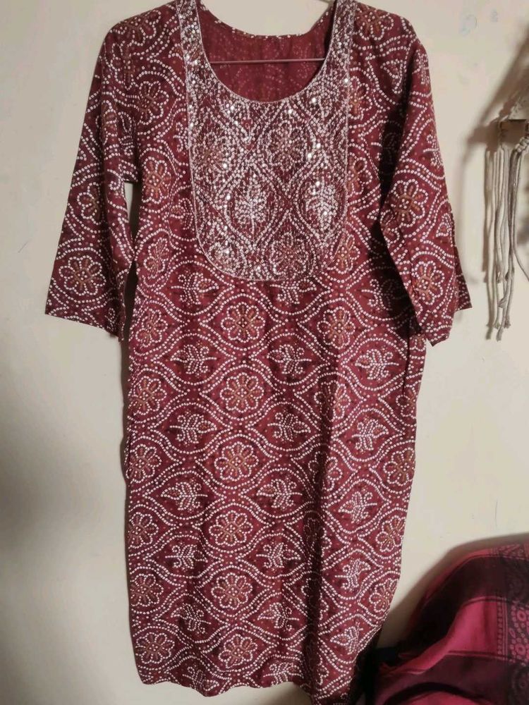 Bandhani Print Kurta