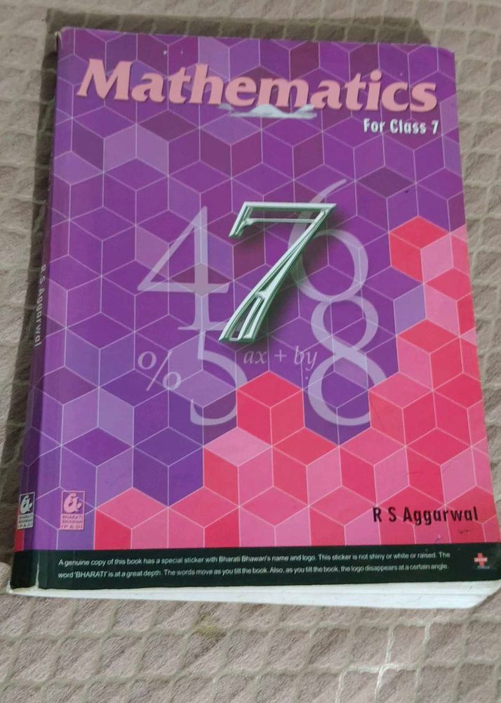 RS Aggarwal maths for class 7