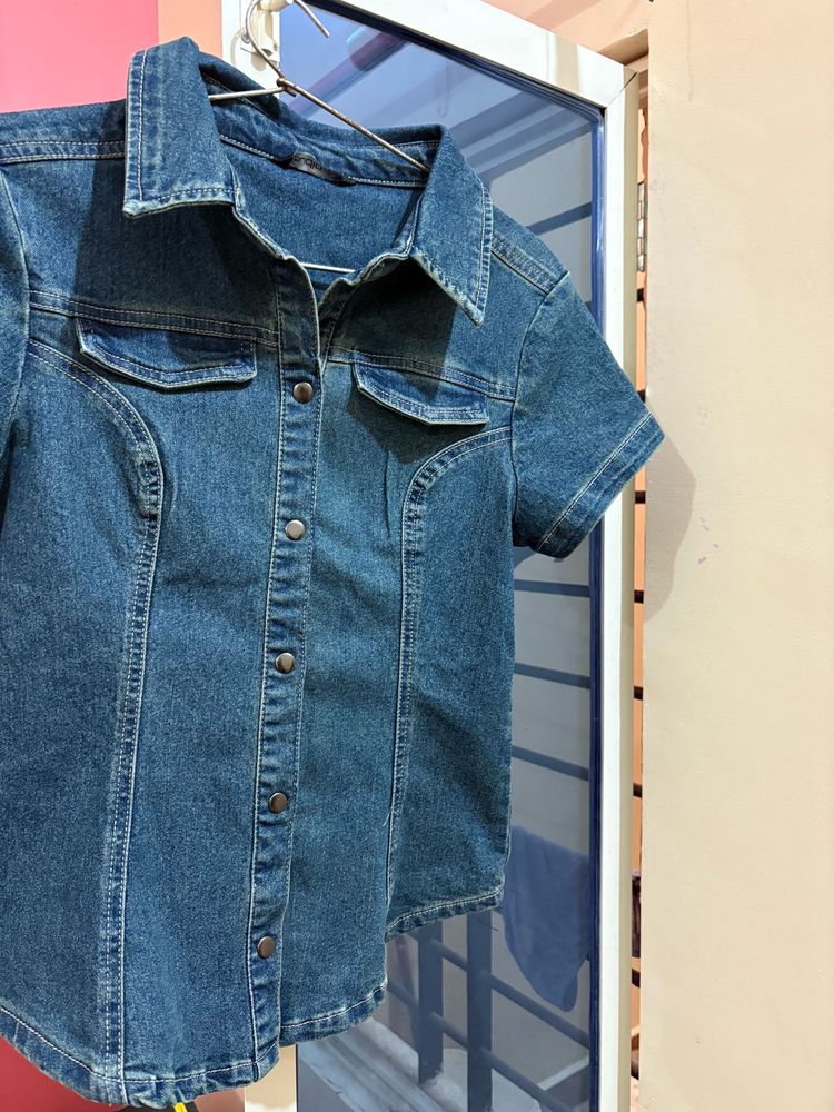 Denim Short Sleeve Shirt