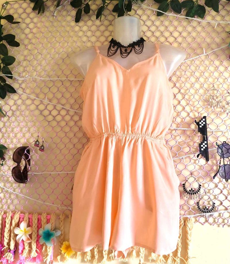 Size S/M H&amp;M Peach Jumpsuit 🎁Buy 2 Get 1 Free 🎁