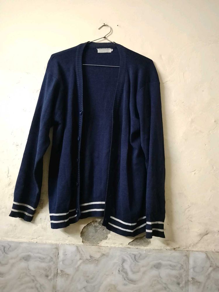 Classic Navy Blue Cardigan
