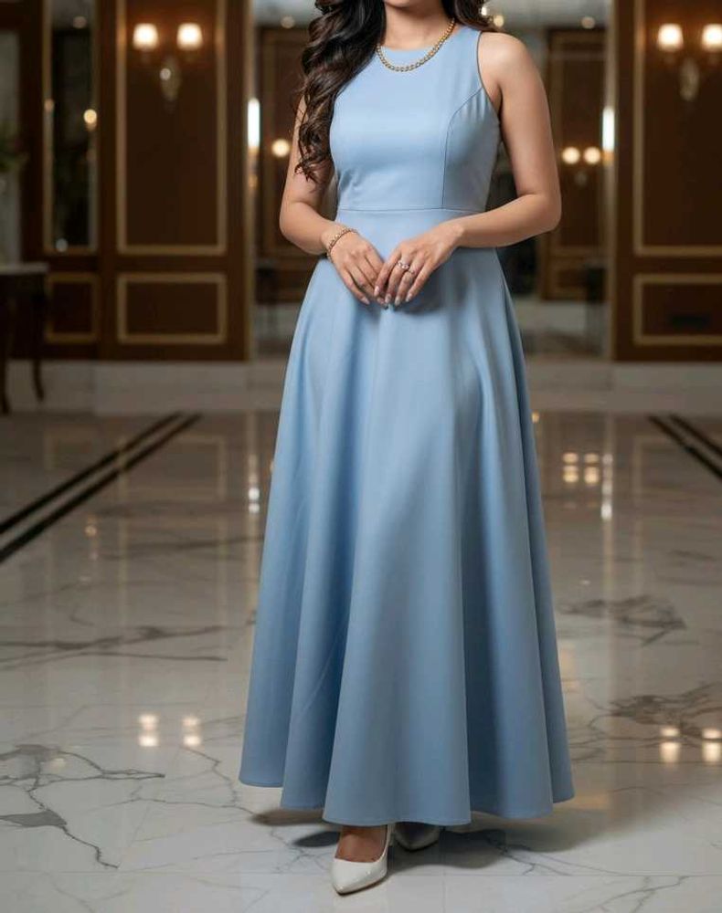 Elegant Blue Maxi Dress