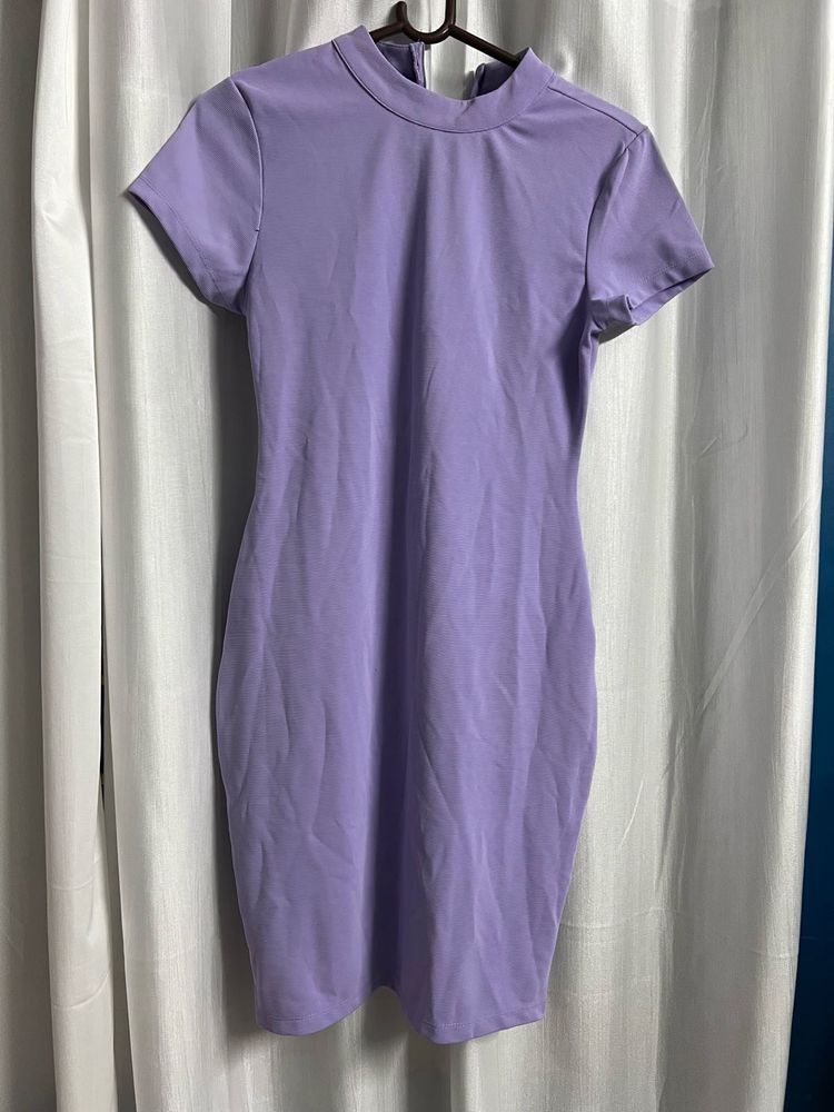 Lilac Bodycon Mini Dress