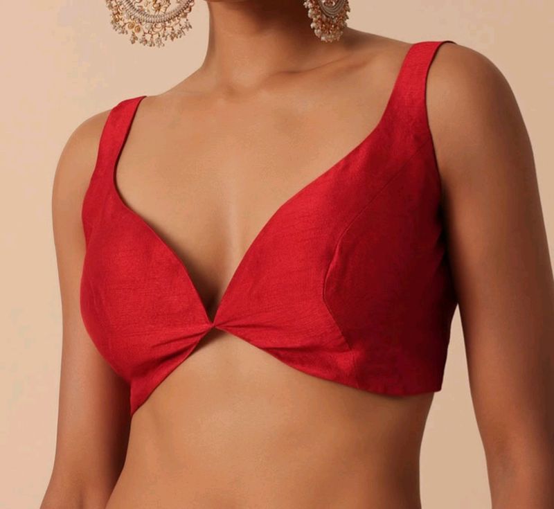 Padded Silk 1 Back Hook  Blouse