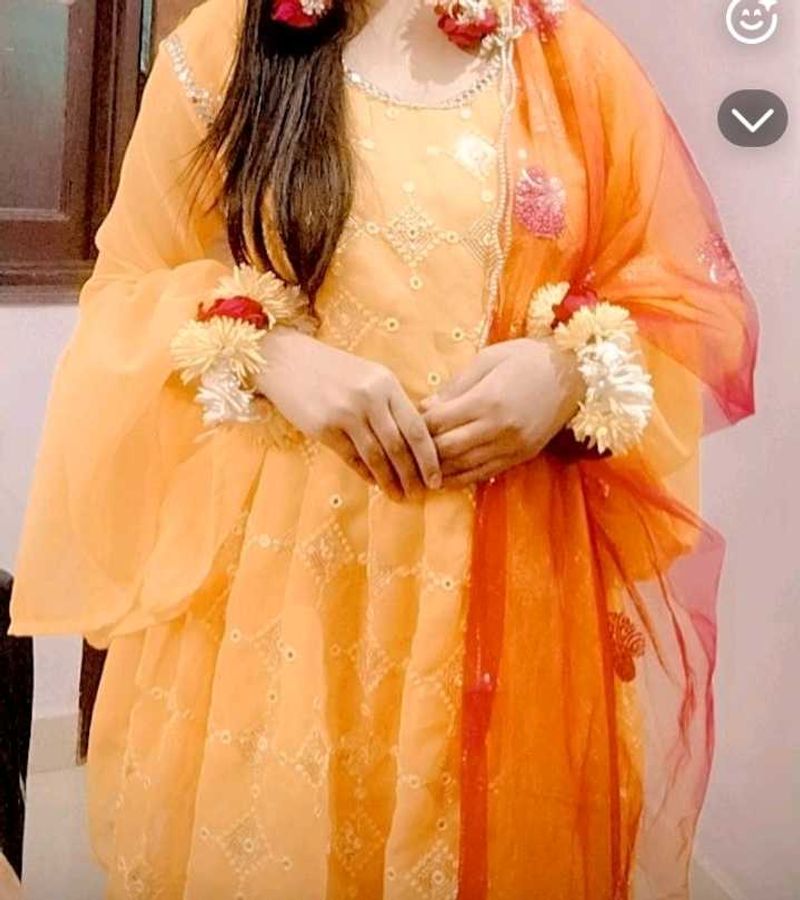 Sharara Frock With Duppata