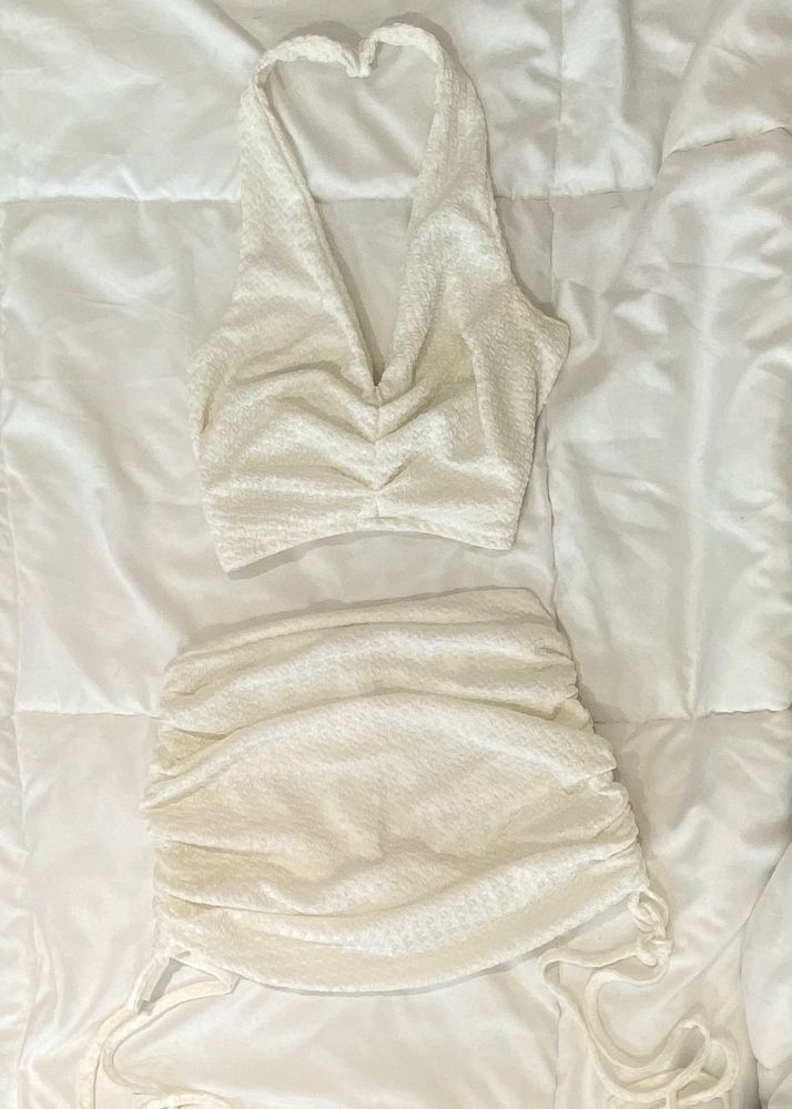 cutest dreamy white coord set