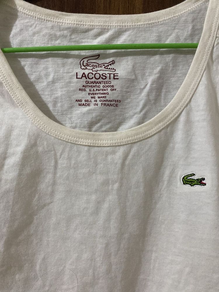 Lacoste White Tank Top