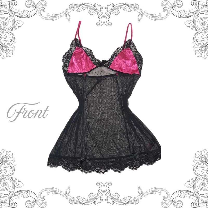 Satin &amp; Lace Babydoll Lingerie