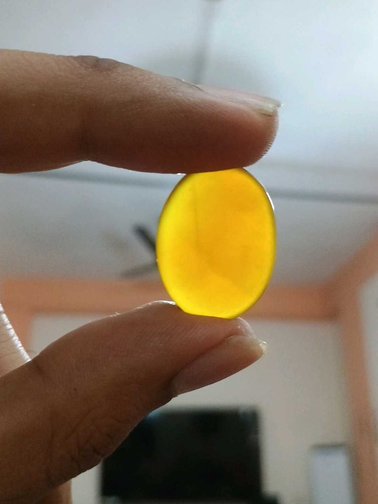 Yellow Aqeeq Stone