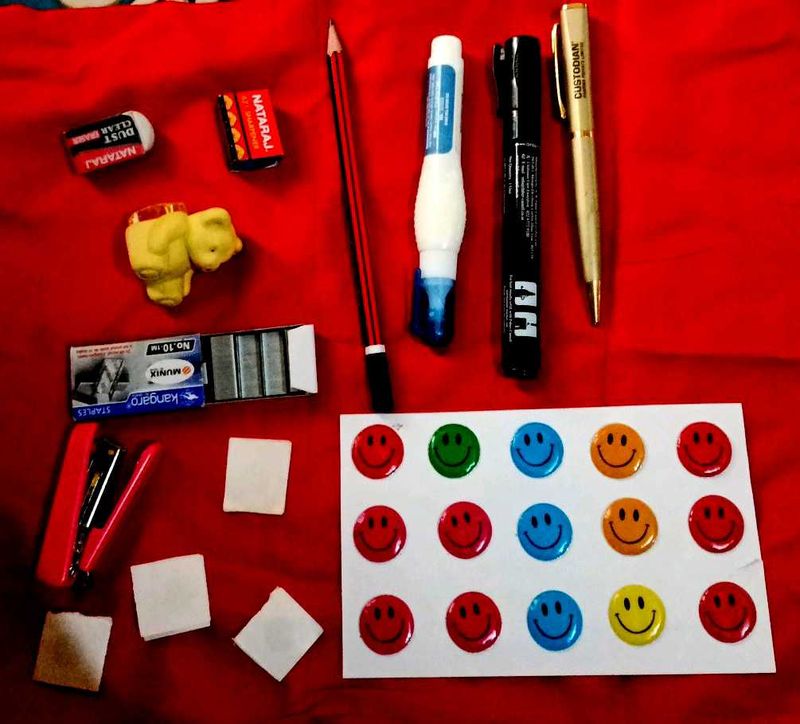 Cute Stationery Set - Eraser, Stickers, More......