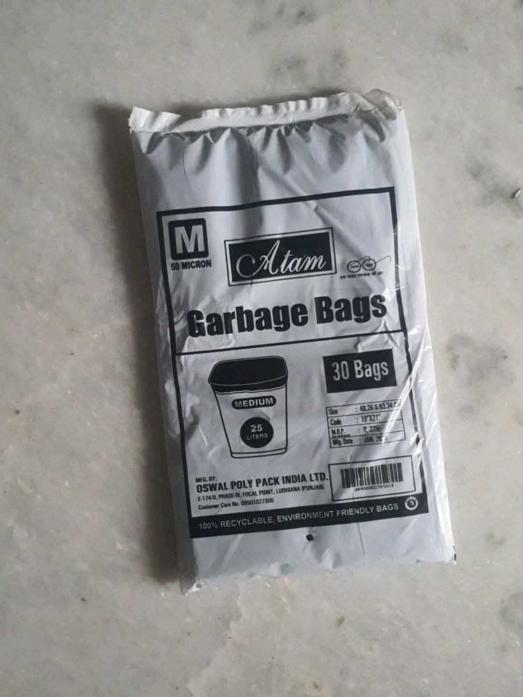 Garbage Bags - Pack Of 30 (25 Litre Each)