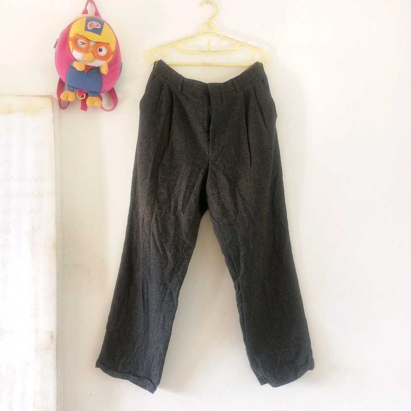 Gray Casual Pants